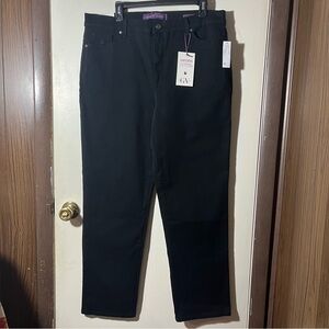 Gloria Vanderbilt Jeans Amanda Size 16 Black NWT Original Slimming Tapered Women